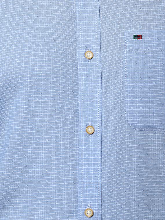 blue checkered casual shirt - 17659676 - Zoom Image - 5