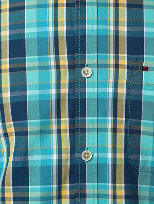 blue checkered casual shirt - 17659704 - Standard Image - 5