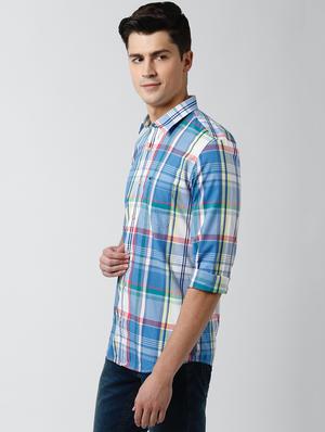 blue checkered casual shirt - 17659715 - Standard Image - 2