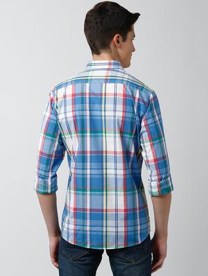 blue checkered casual shirt - 17659715 - Standard Image - 3