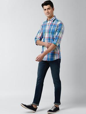 blue checkered casual shirt - 17659715 - Standard Image - 4