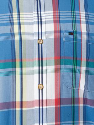 blue checkered casual shirt - 17659715 - Standard Image - 5