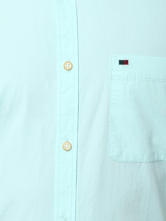 green solid casual shirt - 17659729 - Zoom Image - 5