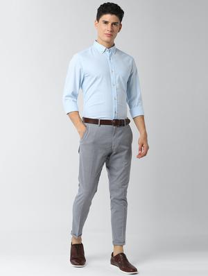 blue striped casual shirt - 17659756 - Standard Image - 4