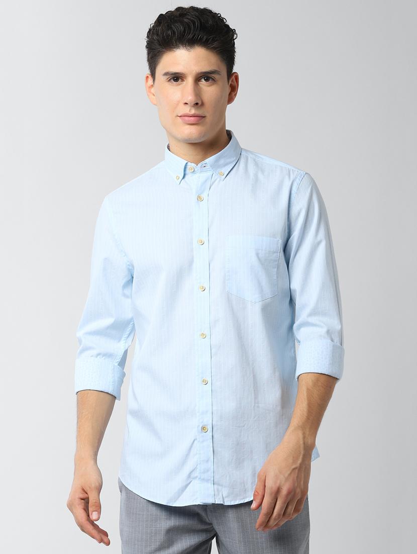 blue striped casual shirt - 17659756 - Zoom Image - 1