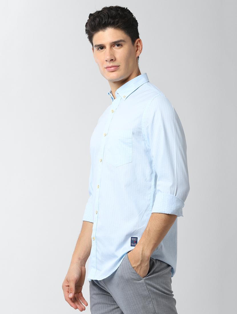 blue striped casual shirt - 17659756 - Zoom Image - 2