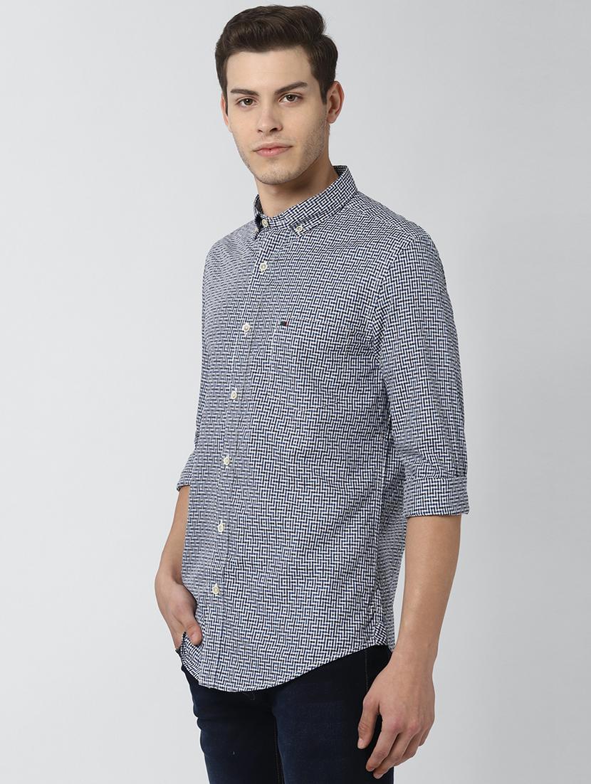 grey checkered casual shirt - 17659761 - Zoom Image - 2