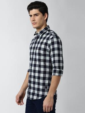 white checkered casual shirt - 17659771 - Standard Image - 2