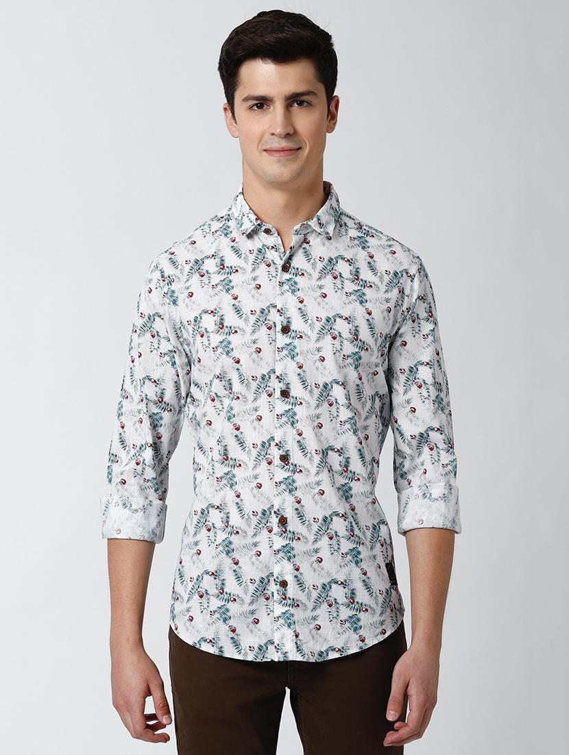 white printed casual shirt - 17659789 - Zoom Image - 1