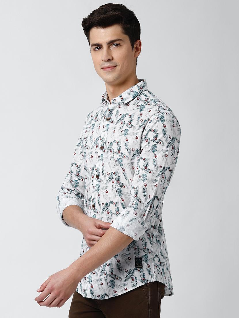white printed casual shirt - 17659789 - Zoom Image - 2