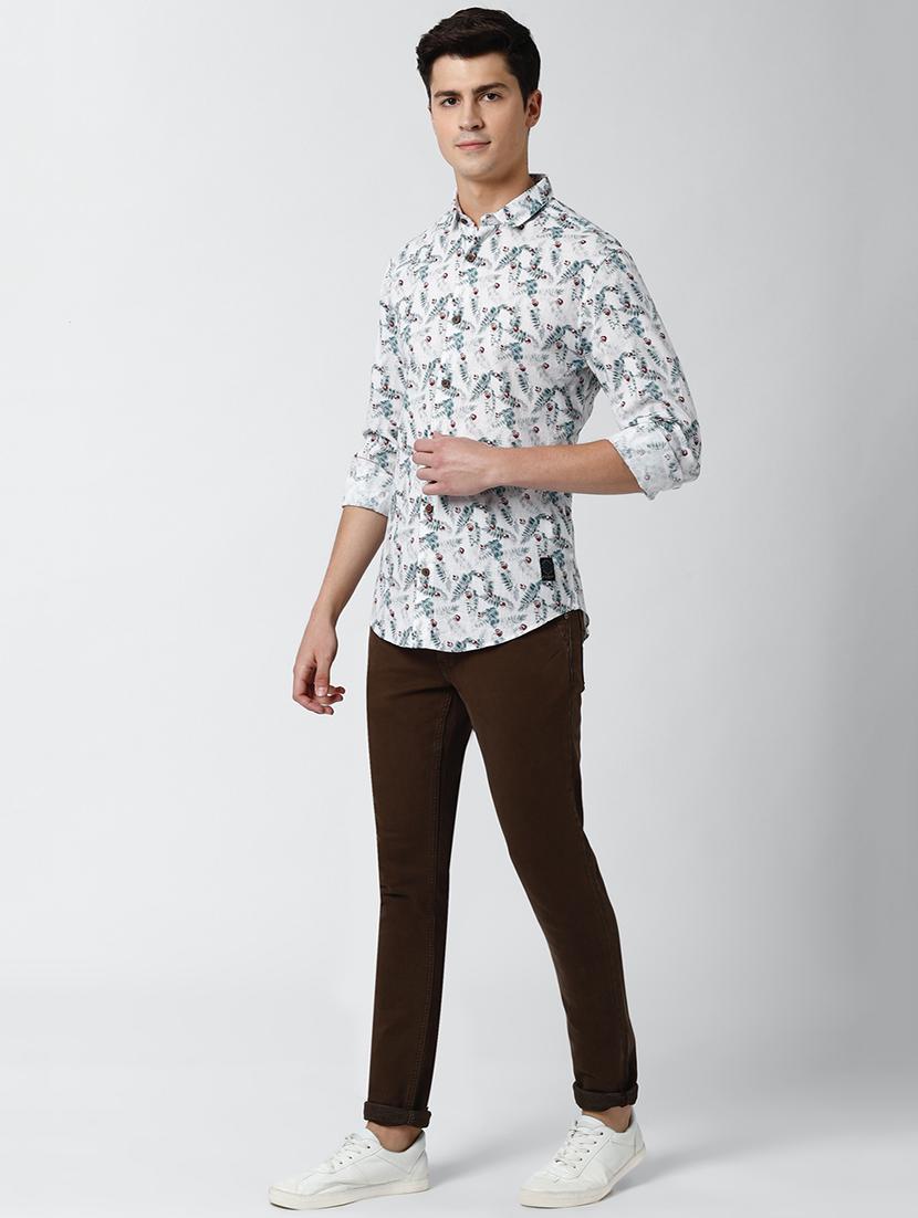 white printed casual shirt - 17659789 - Zoom Image - 4