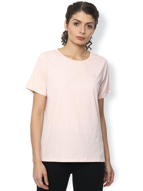 round neck solid tee - 17660186 - Standard Image - 1