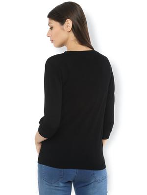 black viscose regular top - 17660199 - Standard Image - 2