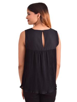 round neck pleated top - 17661192 - Standard Image - 3