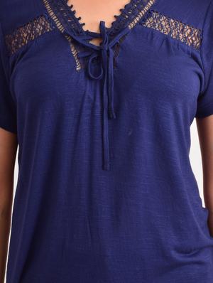 tie up neck solid top - 17661195 - Standard Image - 5