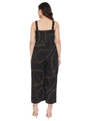square neck printed full leg jumpsuit - 17661210 - Standard Image - 3