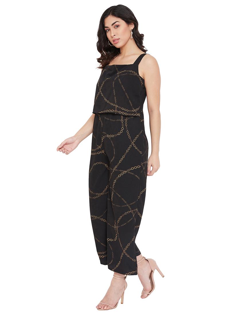 square neck printed full leg jumpsuit - 17661210 - Zoom Image - 2