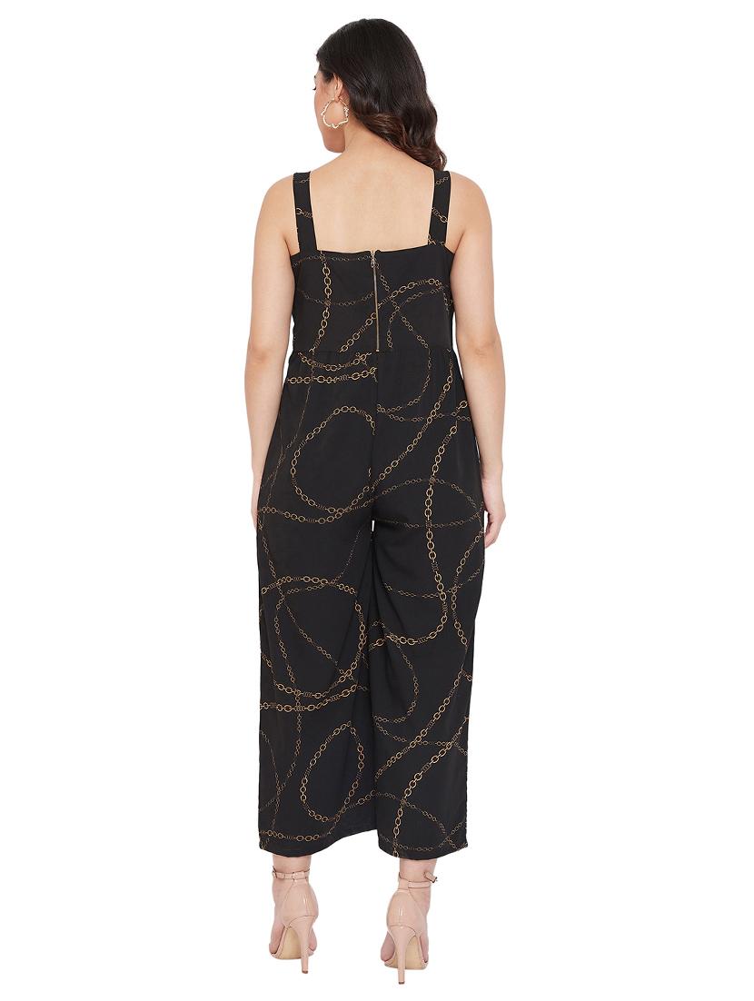 square neck printed full leg jumpsuit - 17661210 - Zoom Image - 3