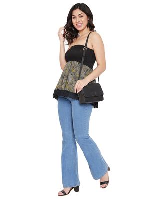 black printed tube top - 17661215 - Standard Image - 4