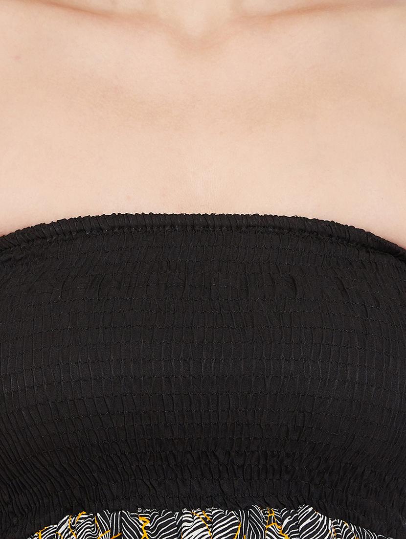 black printed tube top - 17661215 - Zoom Image - 5