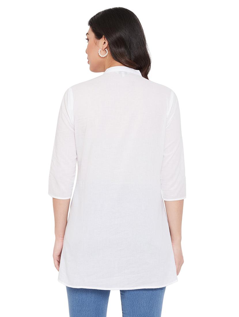 mandarin neck asymmetric tunic - 17661221 - Zoom Image - 3