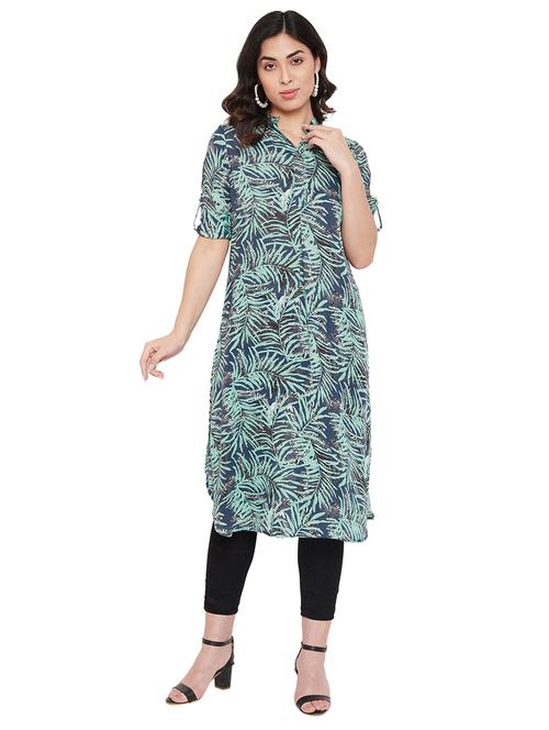 printed straight kurta - 17661223 - Standard Image - 1