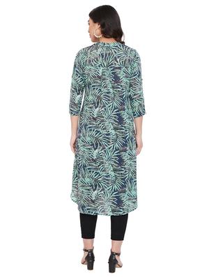 printed straight kurta - 17661223 - Standard Image - 3
