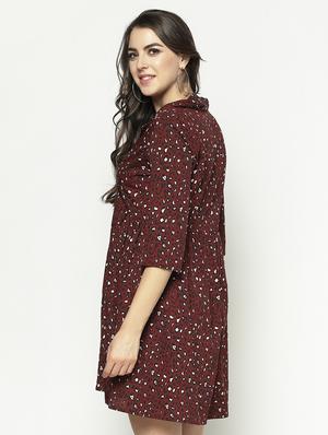 animal printed flared dress - 17661245 - Standard Image - 3