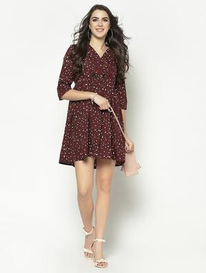 animal printed flared dress - 17661245 - Standard Image - 5