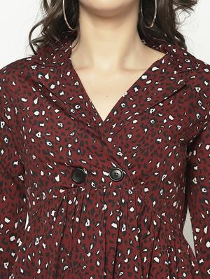 animal printed flared dress - 17661245 - Standard Image - 6