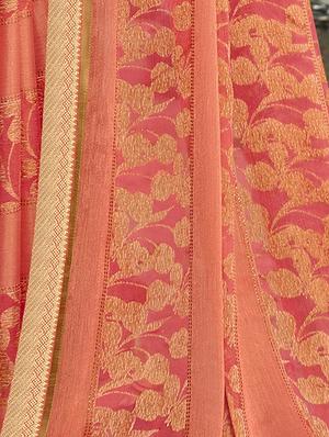 pink chiffon printed saree with blouse - 17662004 - Standard Image - 2