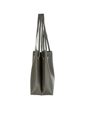 grey leatherette (pu) regular handbag - 17662118 - Standard Image - 5
