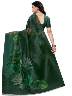 floral printed saree with blouse - 17662254 - Standard Image - 2