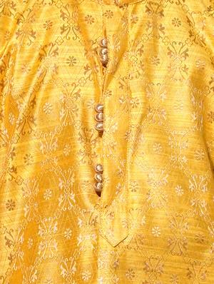 yellow printed kurta pajama set - 17662415 - Standard Image - 4