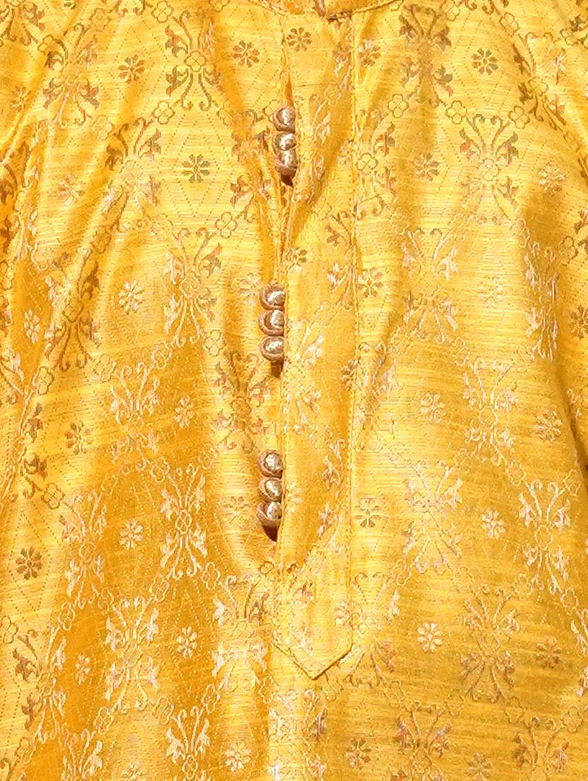 yellow printed kurta pajama set - 17662415 - Zoom Image - 4