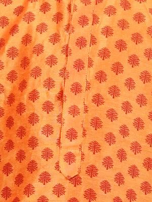 orange printed kurta pajama set - 17662416 - Standard Image - 4