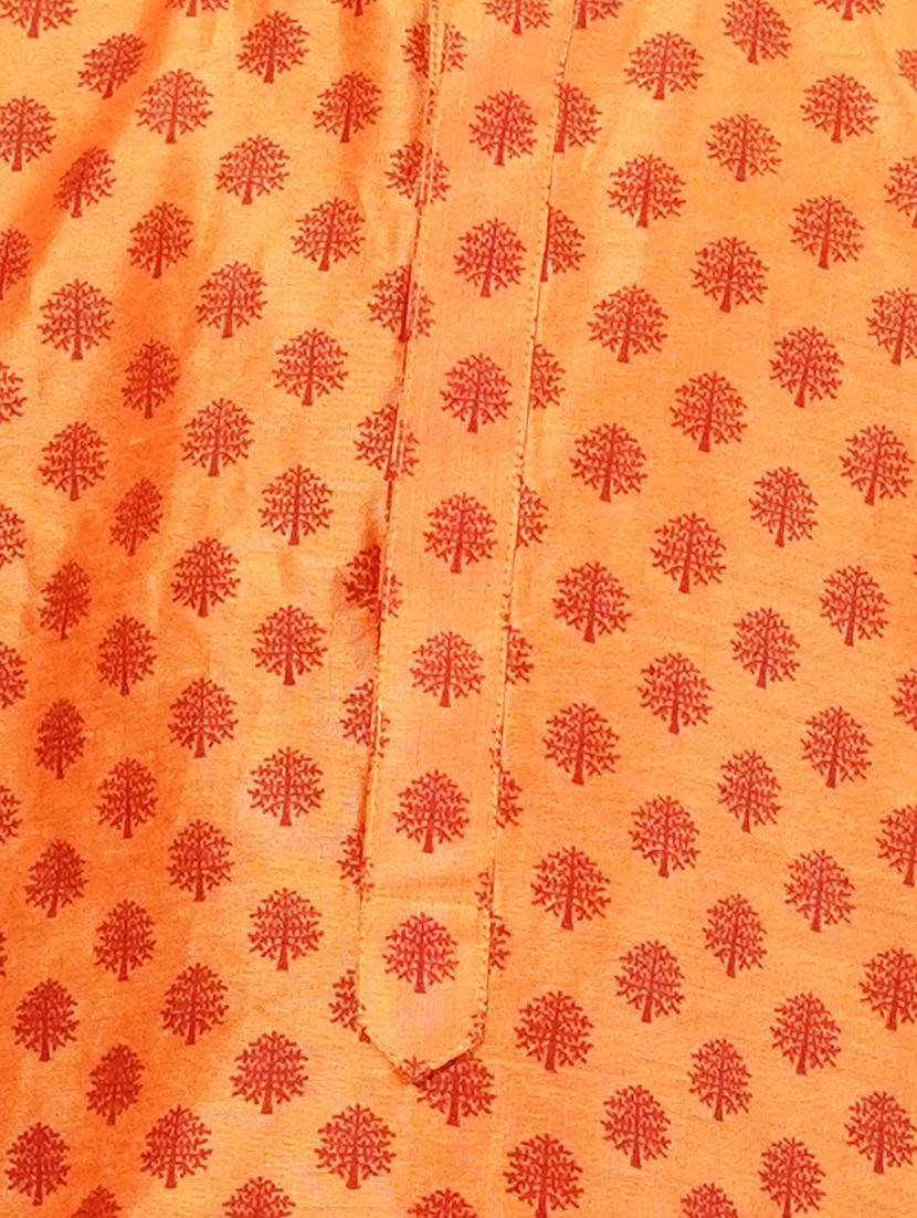 orange printed kurta pajama set - 17662416 - Zoom Image - 4