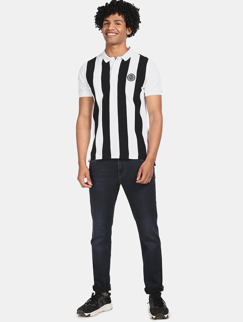 white striped polo t-shirt - 17662515 - Zoom Image - 4