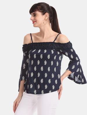 blue viscose regular top - 17663096 - Standard Image - 2