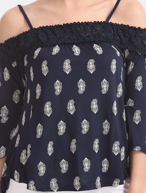 blue viscose regular top - 17663096 - Standard Image - 5