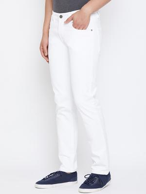 white plain denim jeans - 17663225 - Standard Image - 2