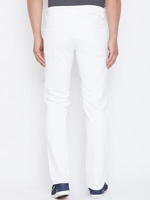 white plain denim jeans - 17663225 - Standard Image - 3