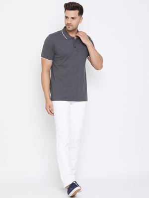 white plain denim jeans - 17663225 - Standard Image - 4