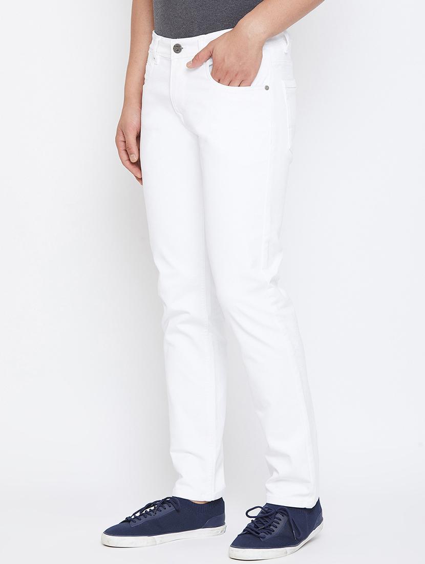 white plain denim jeans - 17663225 - Zoom Image - 2