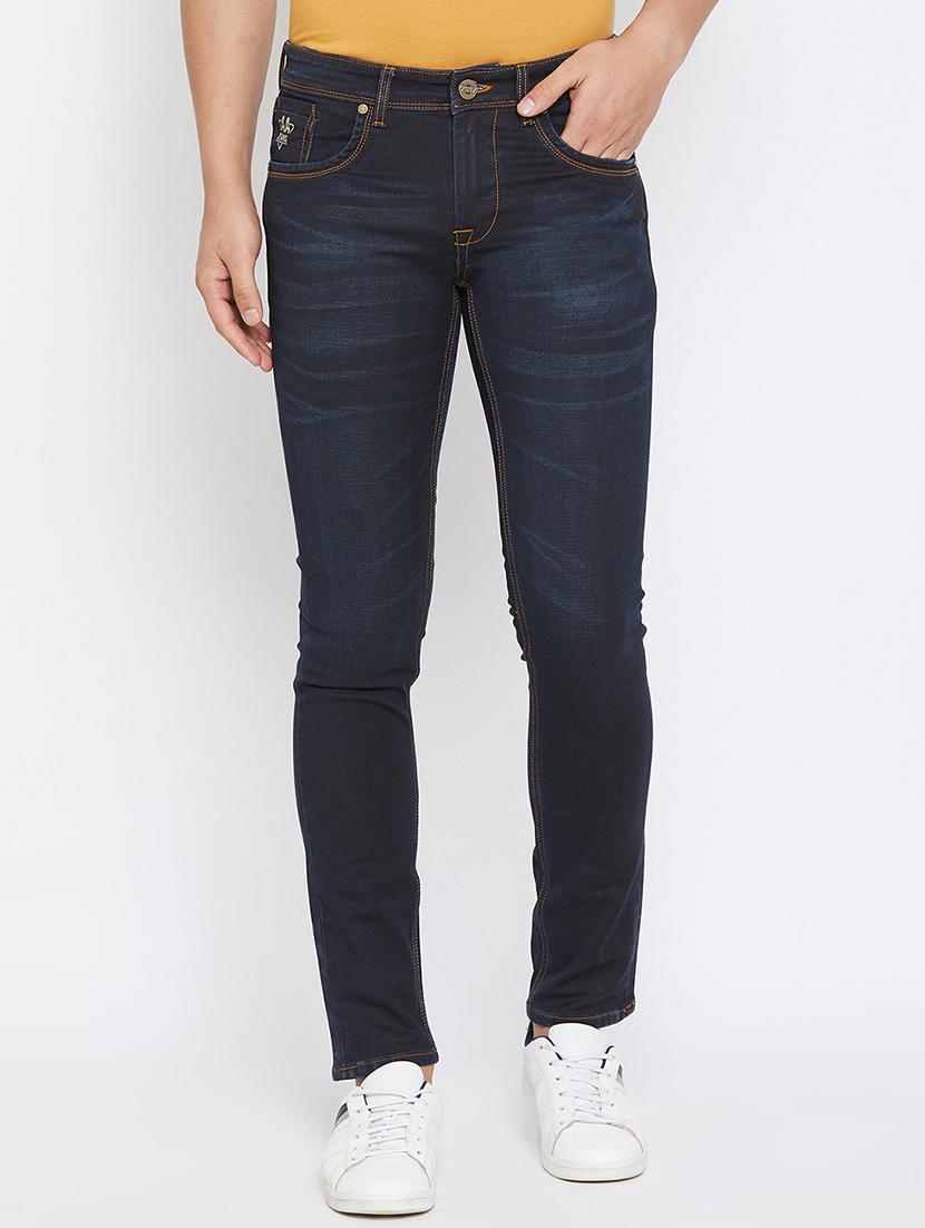 dark blue light washed denim jeans - 17663227 - Zoom Image - 1