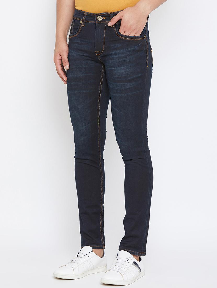dark blue light washed denim jeans - 17663227 - Zoom Image - 2