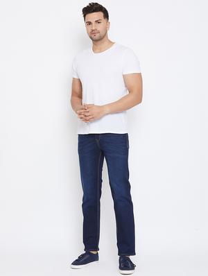 blue light washed denim jeans - 17663229 - Standard Image - 4