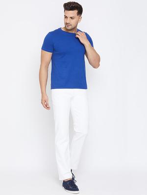 white plain denim jeans - 17663230 - Standard Image - 4