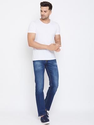 blue light washed denim jeans - 17663232 - Standard Image - 4