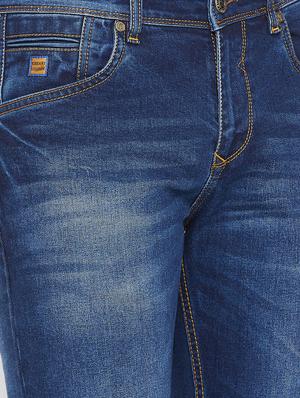 blue light washed denim jeans - 17663232 - Standard Image - 5